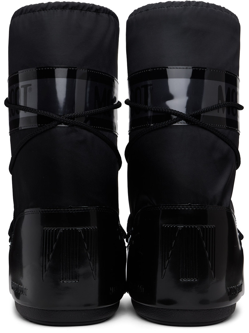 MOON BOOT Black Icon Glance Satin Boots outlook