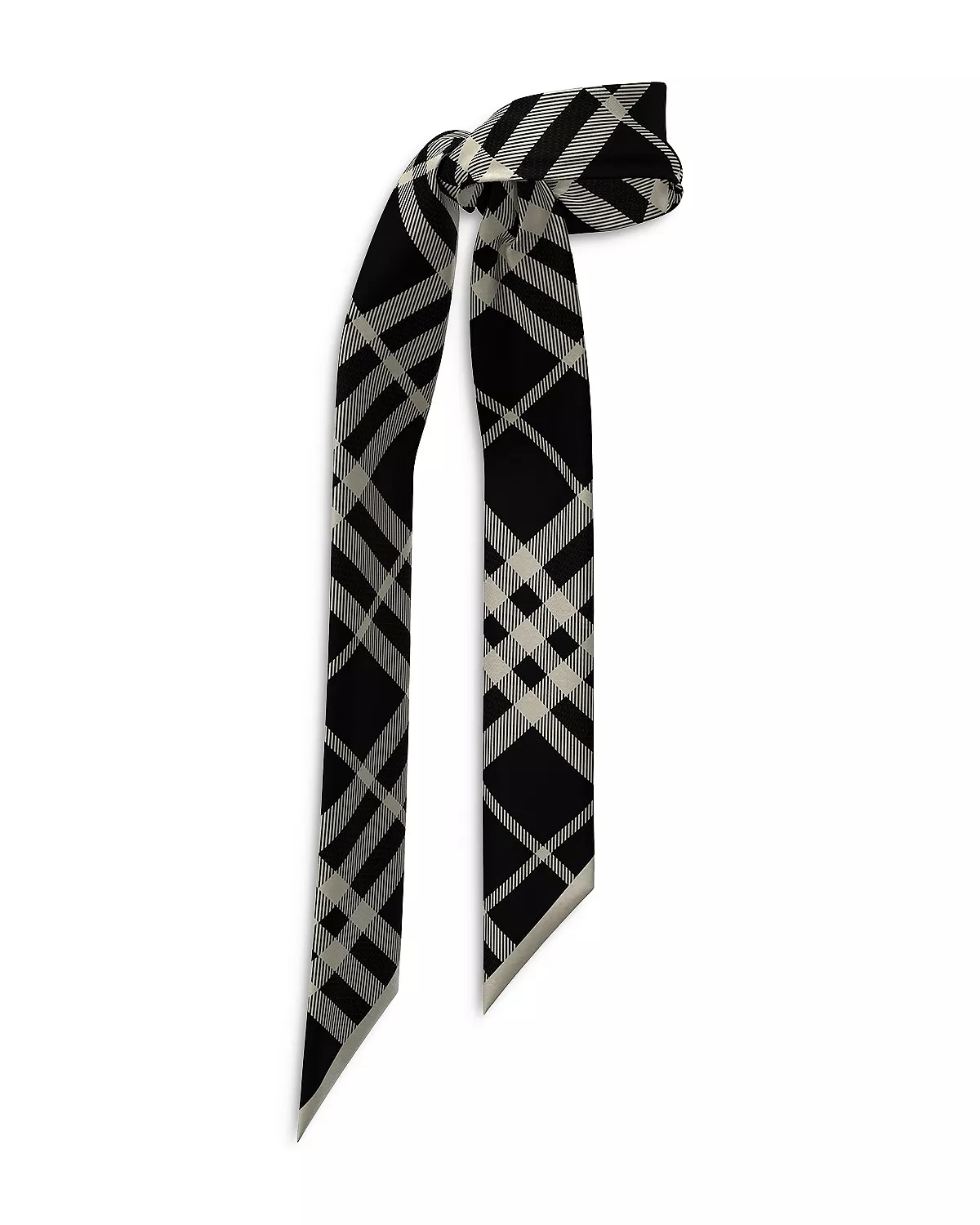 Skinny Check Silk Scarf - 5