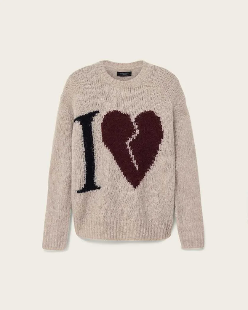 LOVER KNITTED OVERSIZED SWEATER - 1
