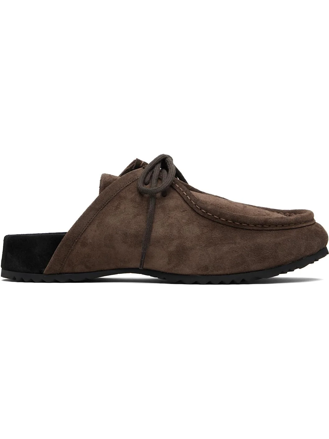 Brown Suede Clogs - 1