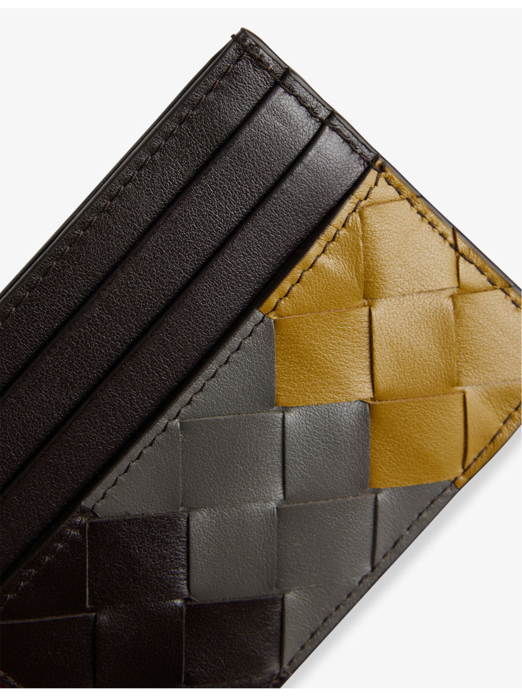 Intrecciato leather card holder - 2