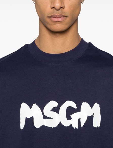 Tシャツ・カットソー MSGM FW21 SHIRT WITH LOGO (3140ME05X_21750536) Men's t shirts: cotton, designer and printed - MSGM Official