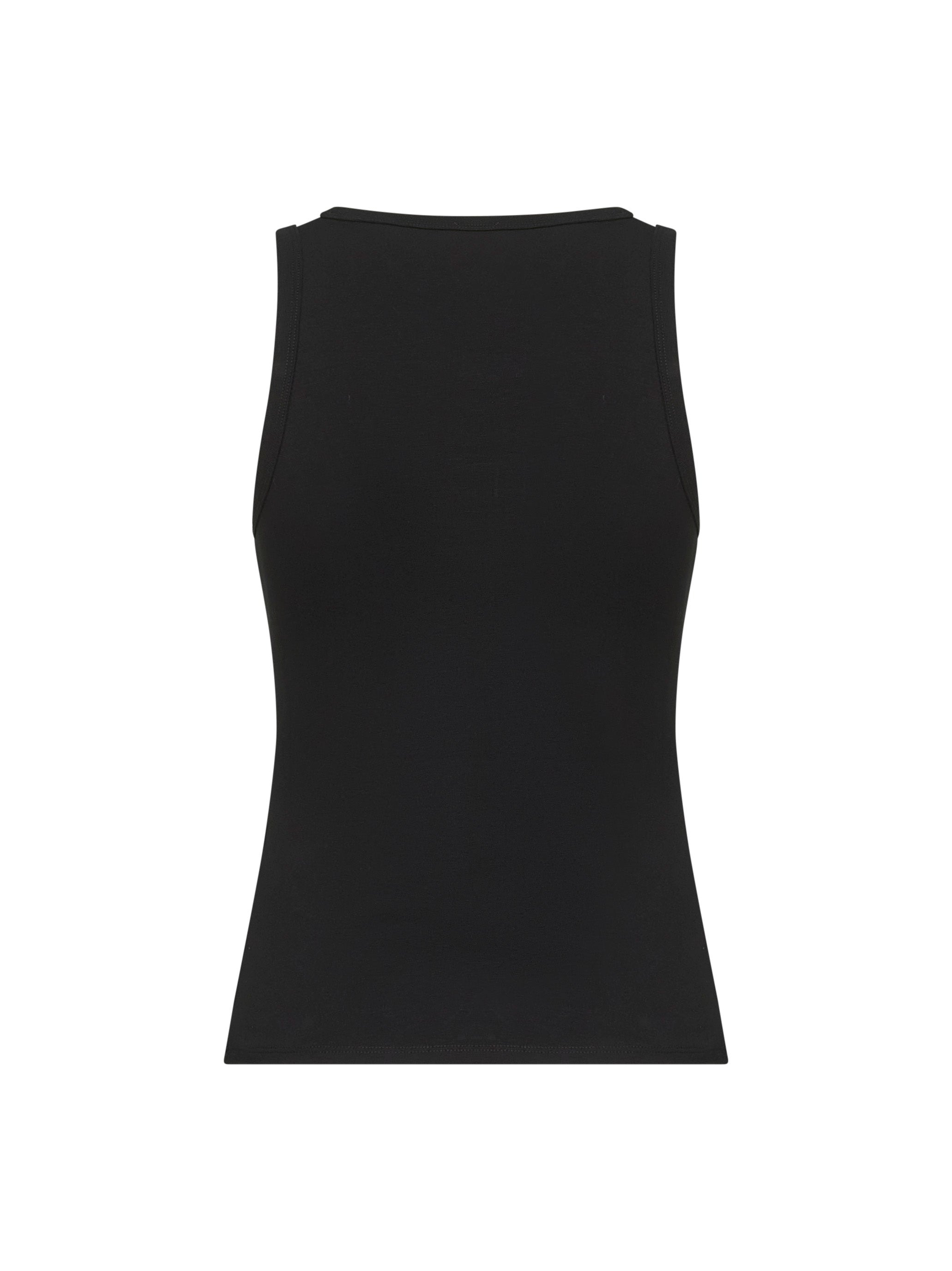 Diesel Women Black Stretch Cotton T-Lynys-Od Tank Top - 2