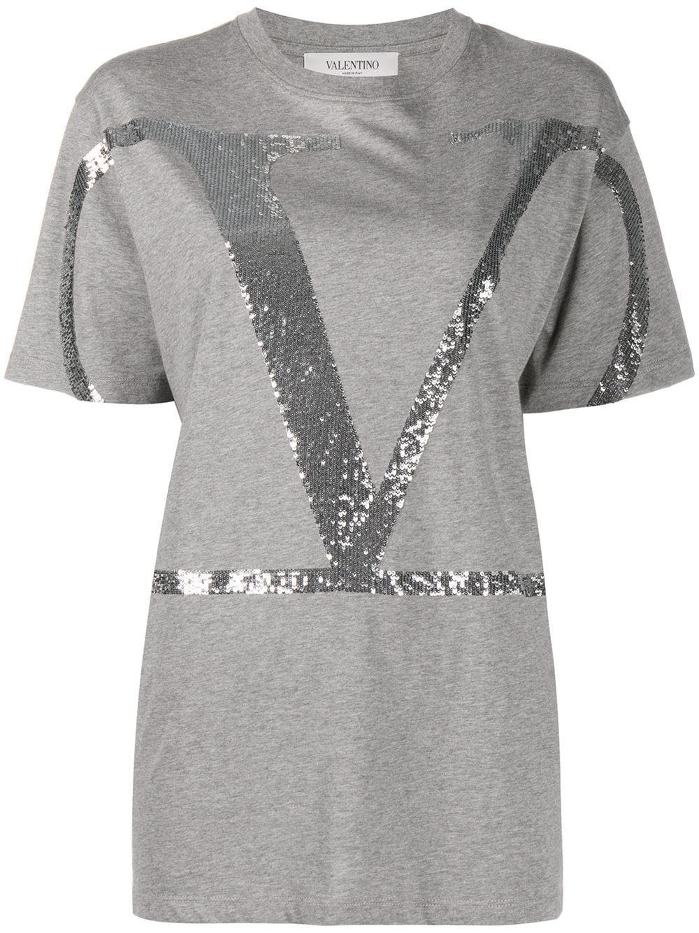 sequinned VLOGO T-shirt - 1