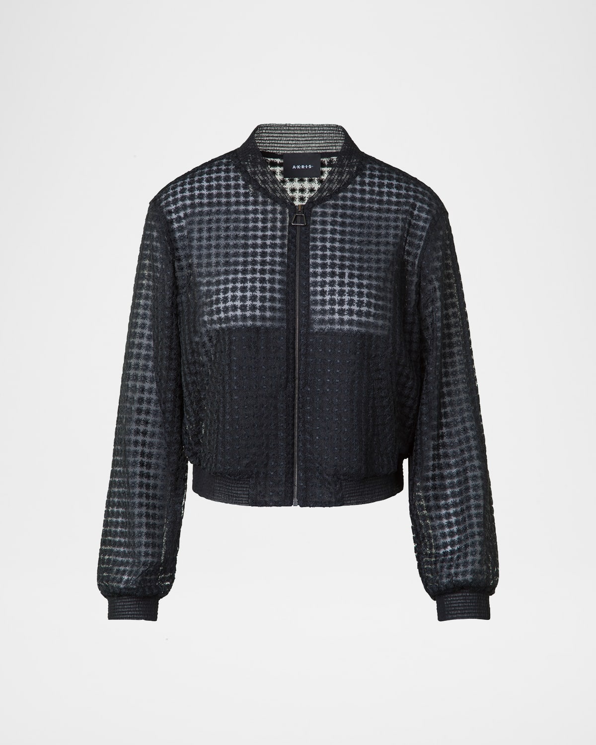 Taide Flower Embroidered Tulle Bomber Jacket - 1