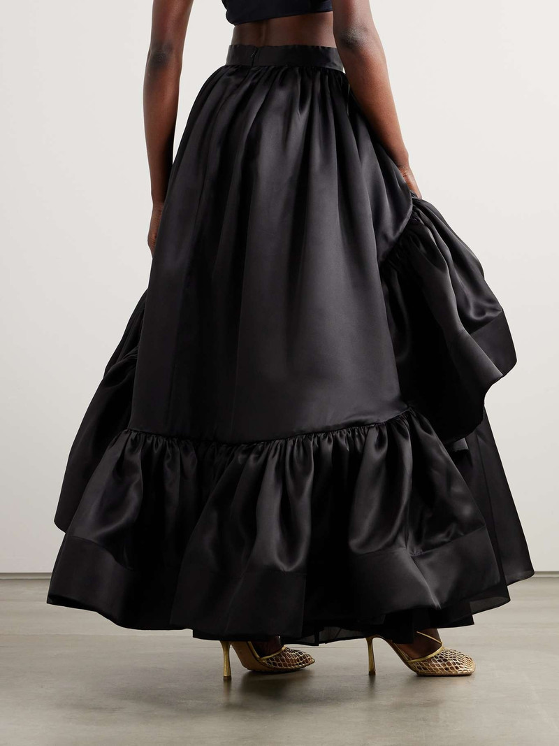 Ruffled silk-satin maxi skirt 3