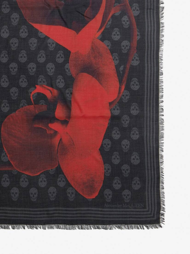 Men's Orchid Biker Foulard in Black/red 3