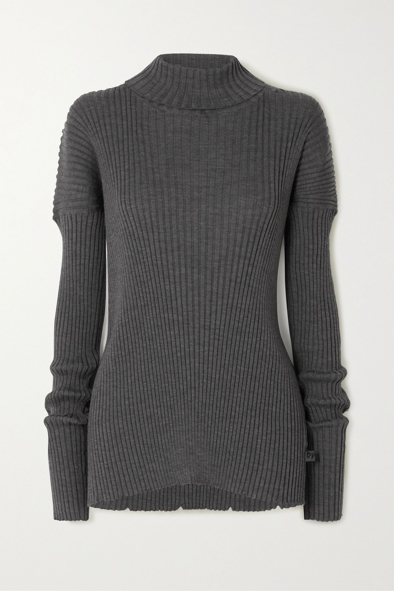 Ribbed wool turtleneck sweater - 1