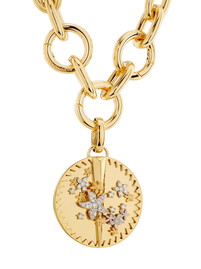 Women's Resilience 18K Yellow Gold & 0.13 TCW Diamond Oversized Mixed Chain Necklace - Yellow Gold 3
