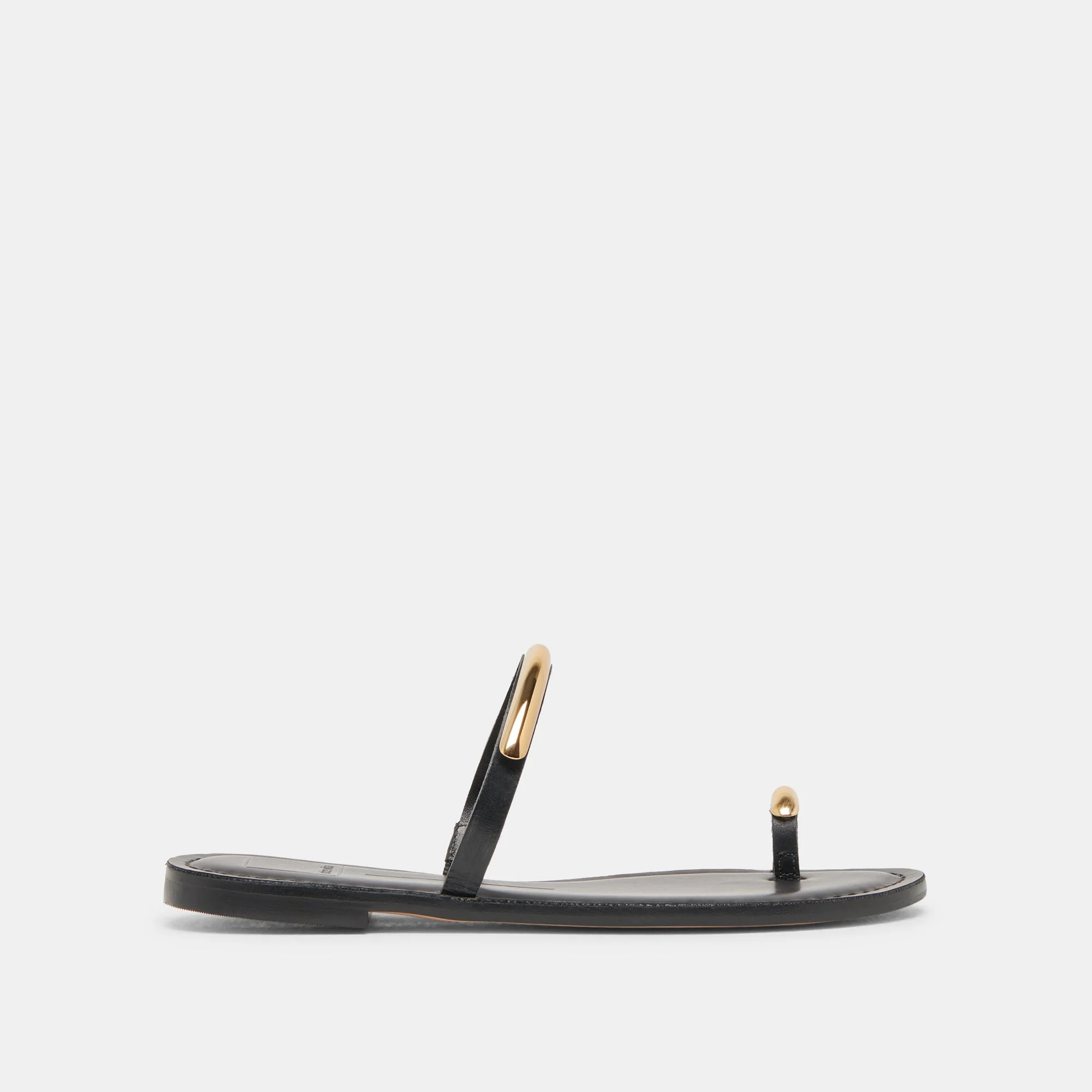 WINK SANDALS BLACK LEATHER - 1