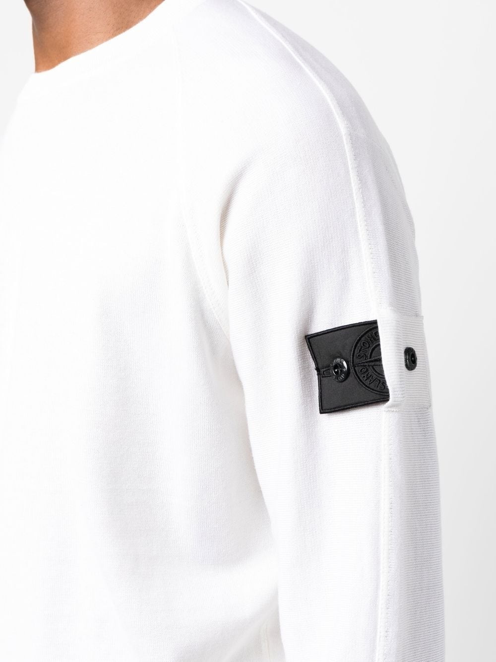 logo-patch long-sleeved jumper - 5