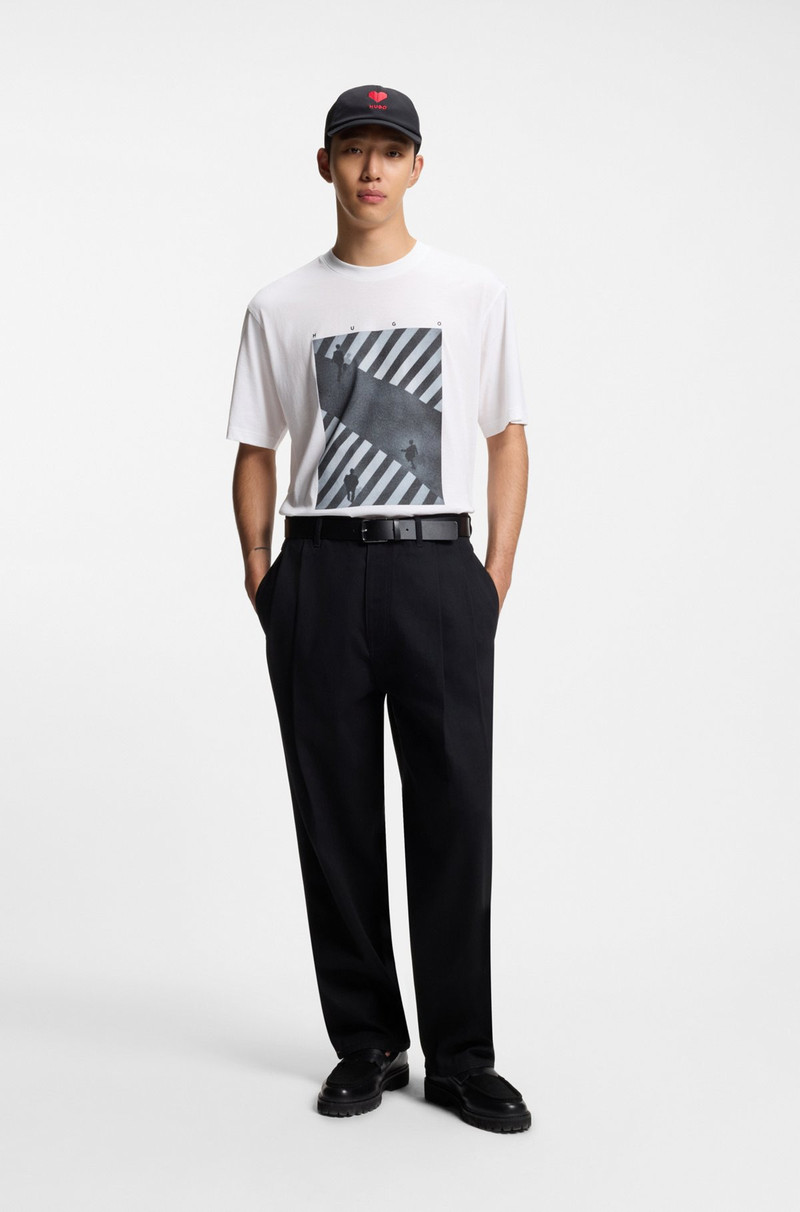 HUGO PRINTED-ARTWORK T-SHIRT IN COTTON JERSEY outlook