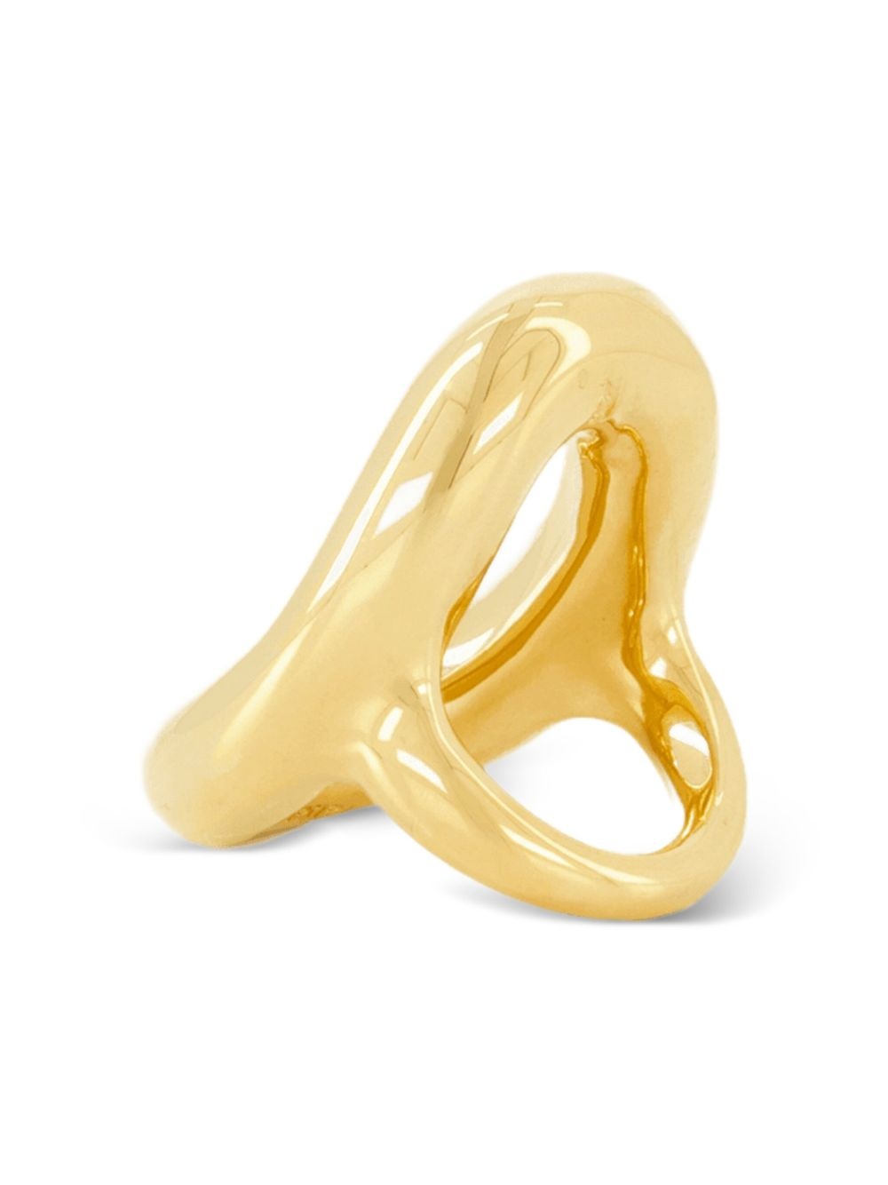 oval-frame gold ring - 2