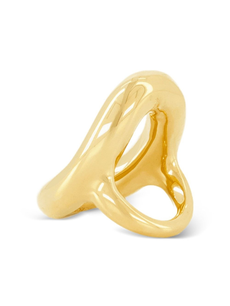 rabanne oval-frame gold ring outlook
