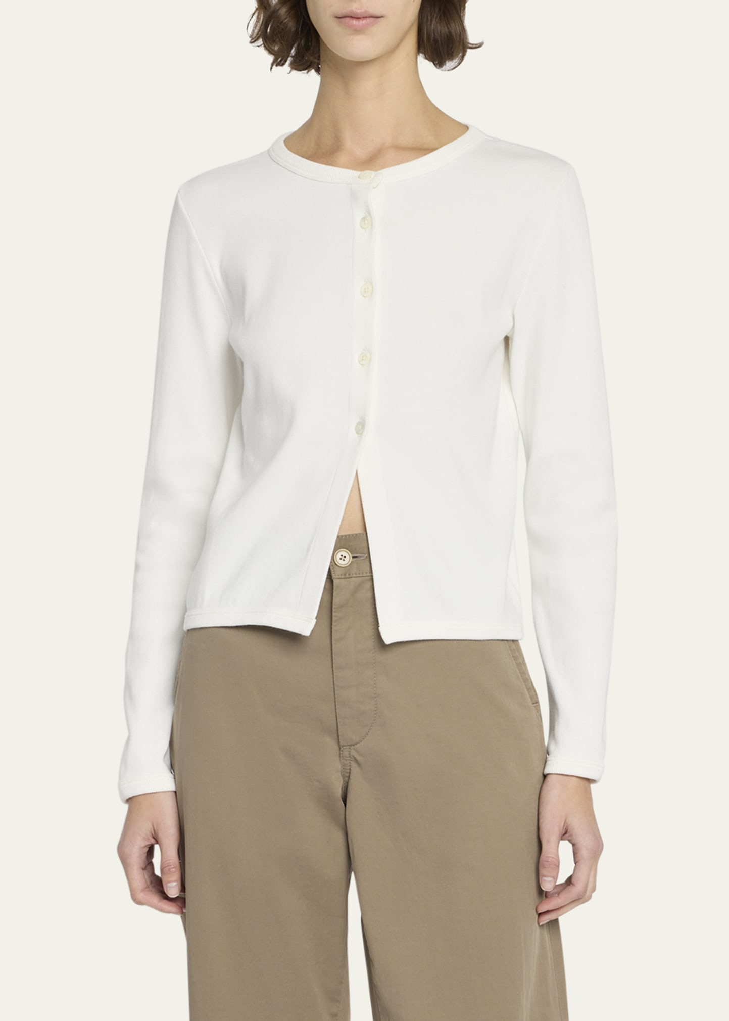 Gretas Cotton Crewneck Cardigan - 4