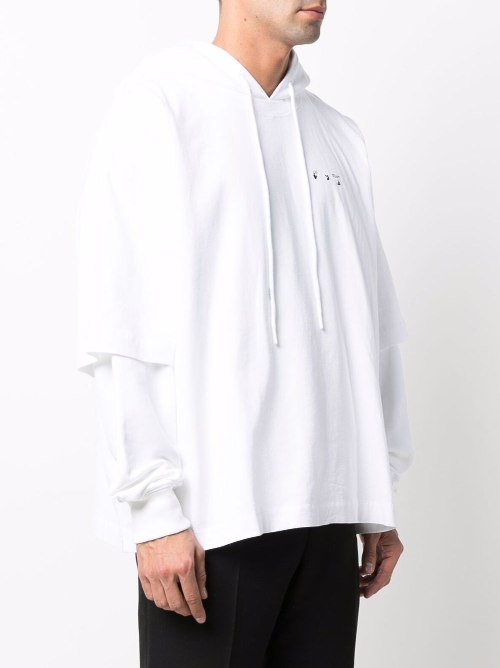 Caravaggio Paint layered hoodie - 4