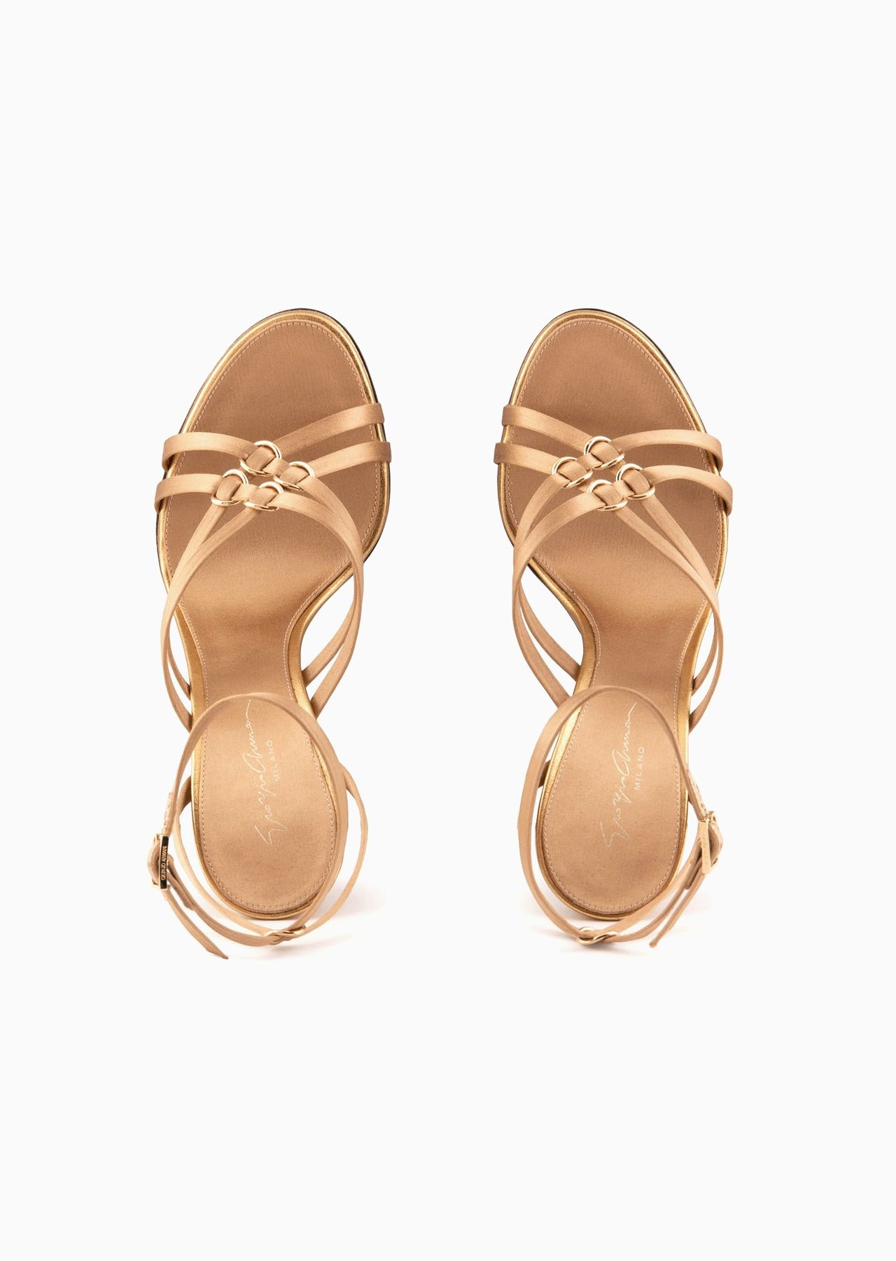 Braided satin heeled sandals - 3