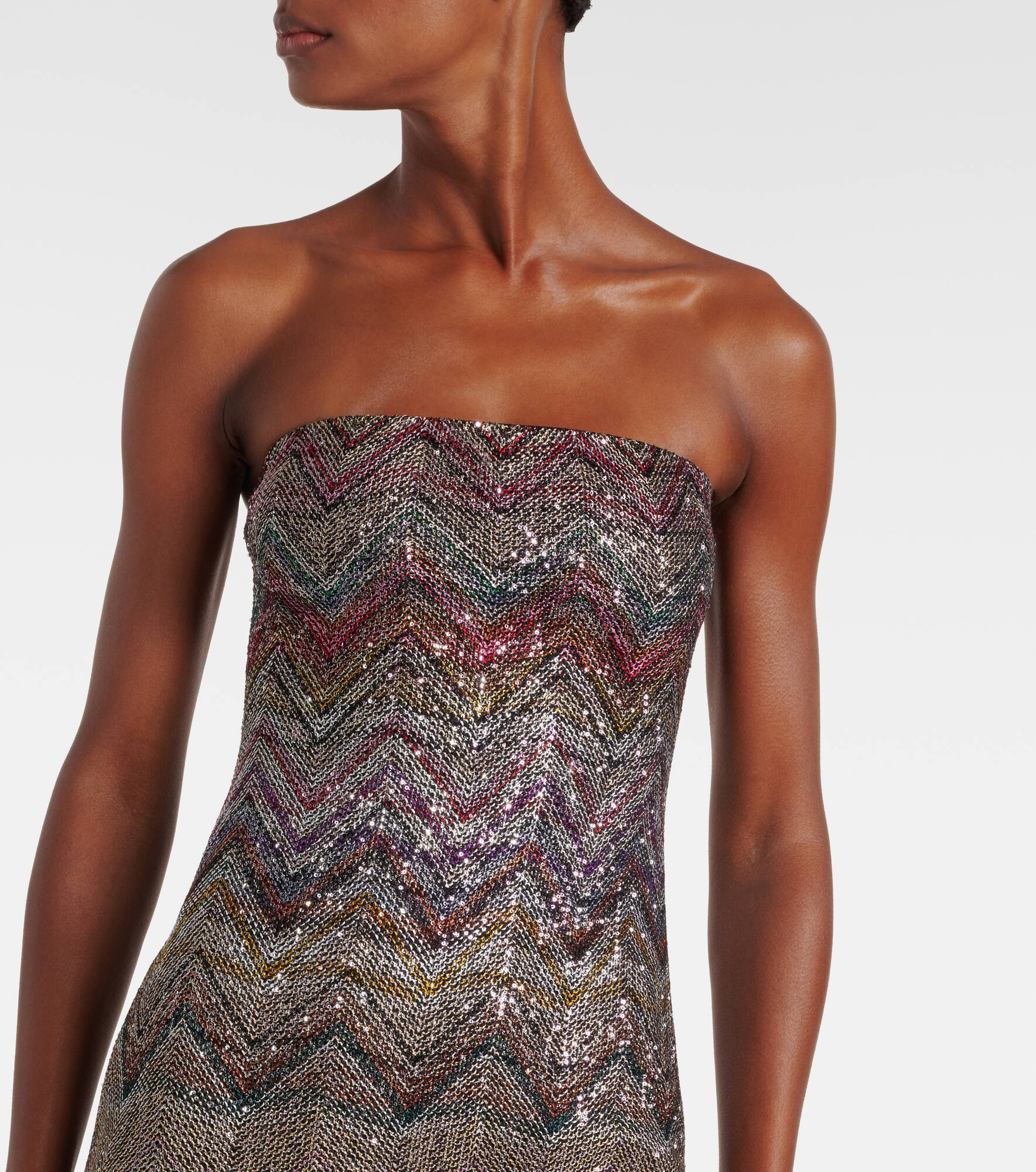 Zig Zag embellished maxi dress - 4