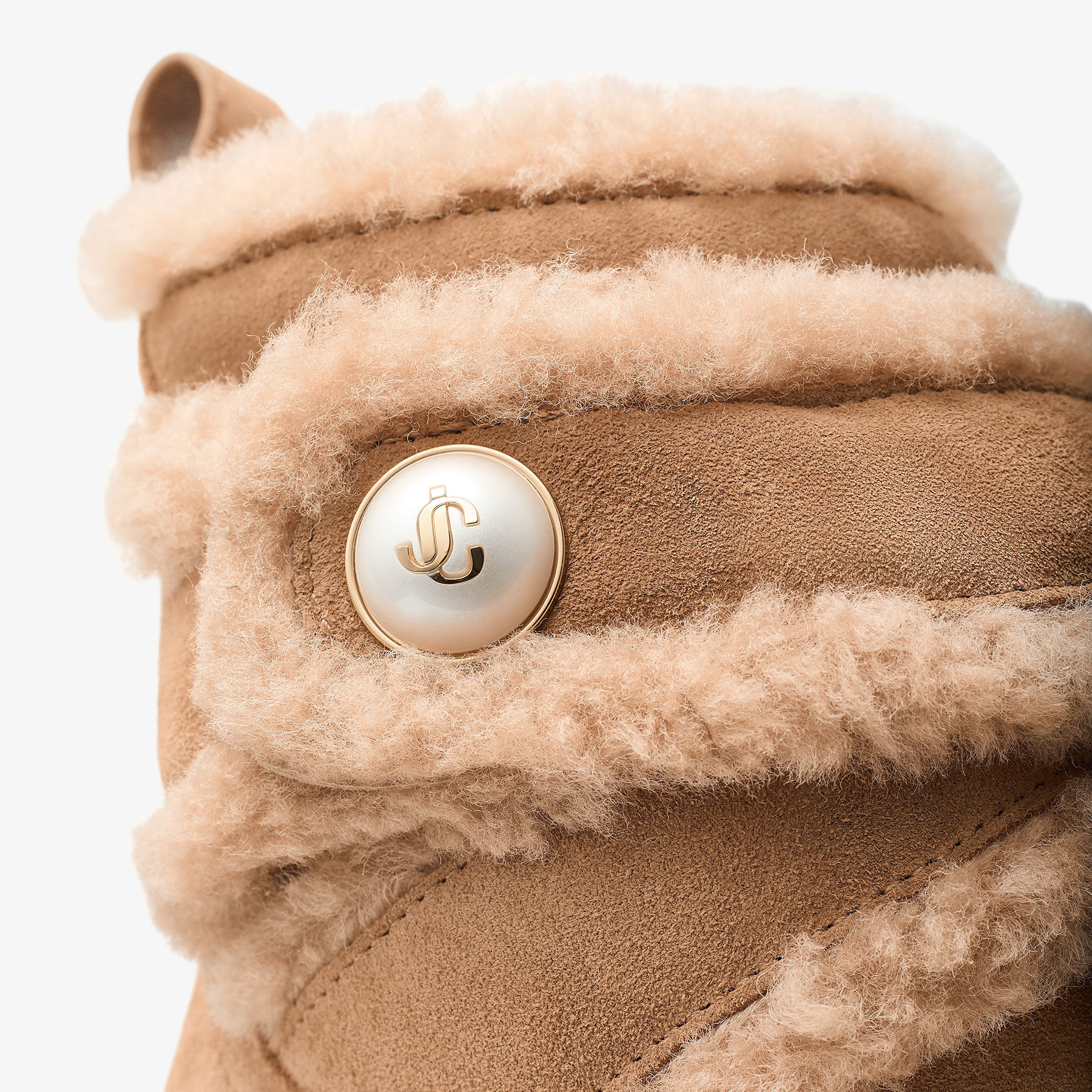 Meena Flat
Toffee Velvet Suede Ankle Boots with Shearling - 3