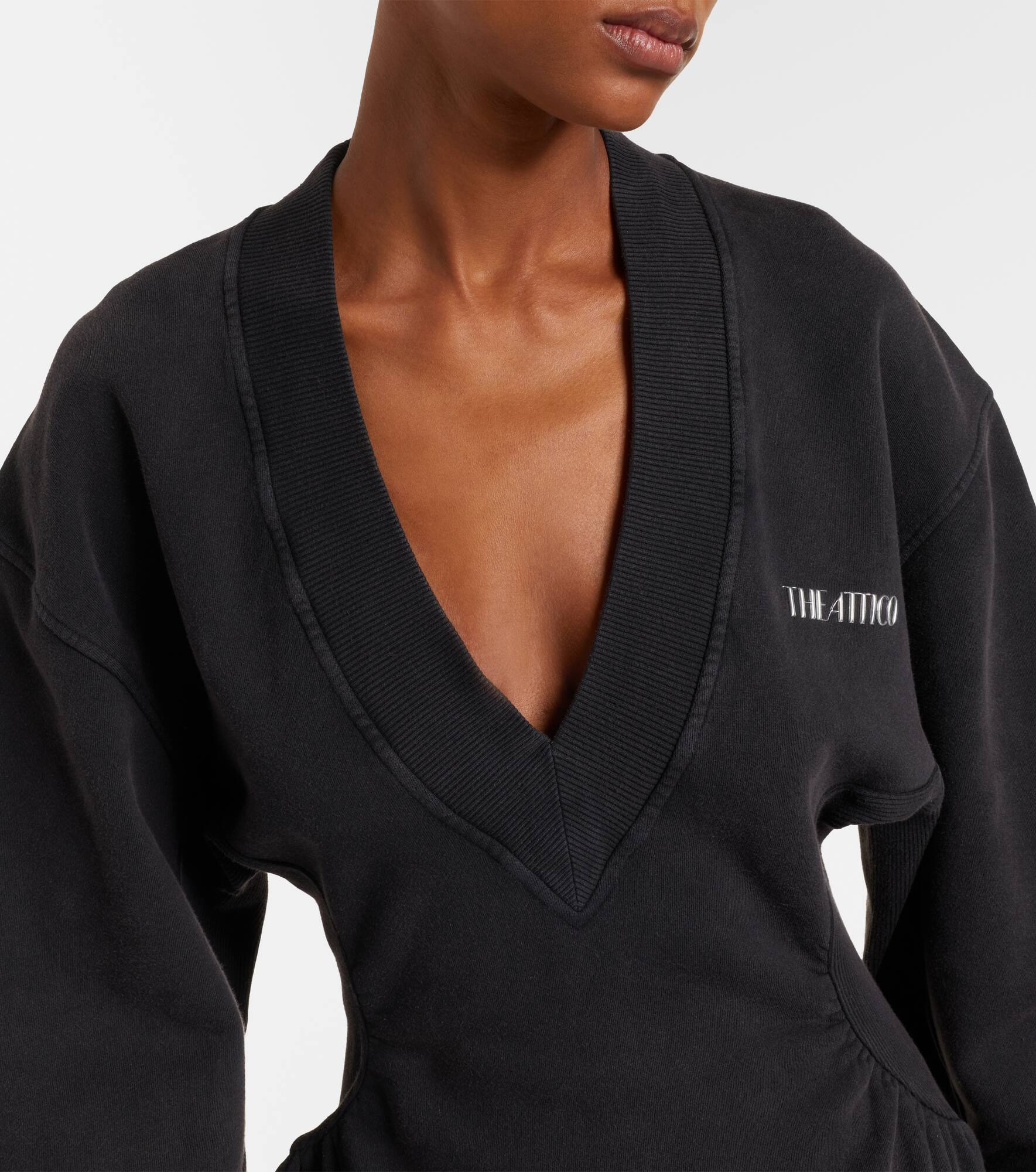 Cotton fleece sweatshirt dress - 4