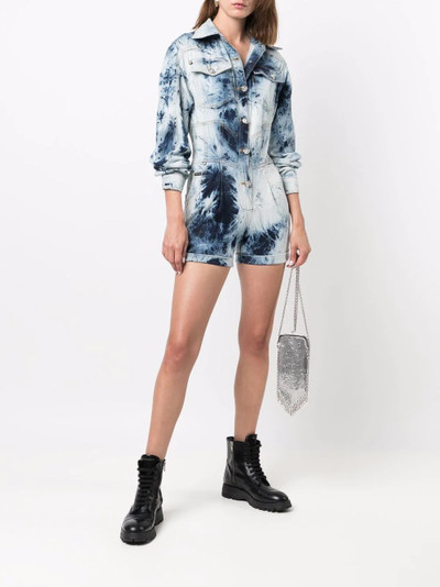 PHILIPP PLEIN short bleached denim jumpsuit outlook