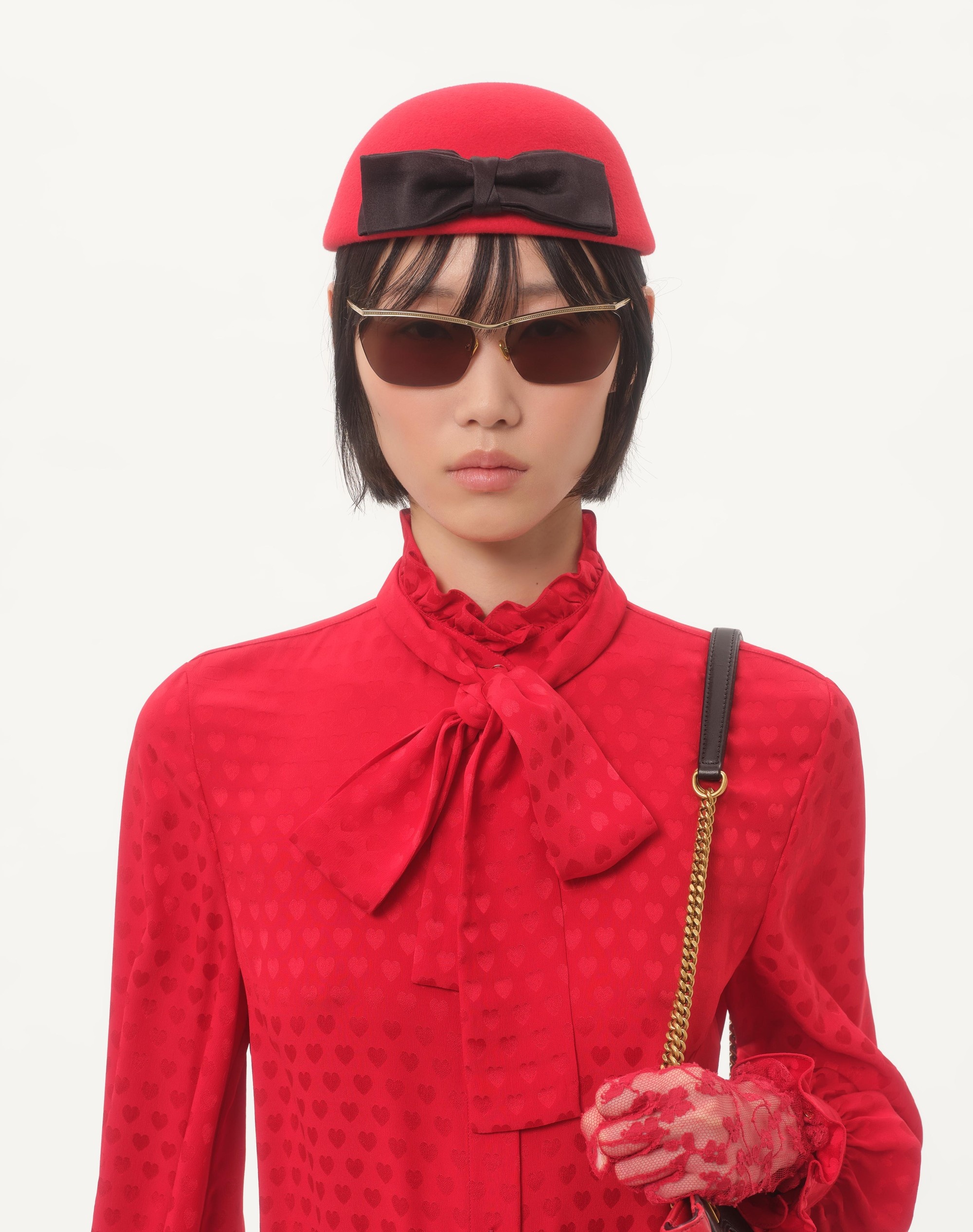 CREPE DE CHINE SHIRT WITH COUR DE COEUR PRINT - 4