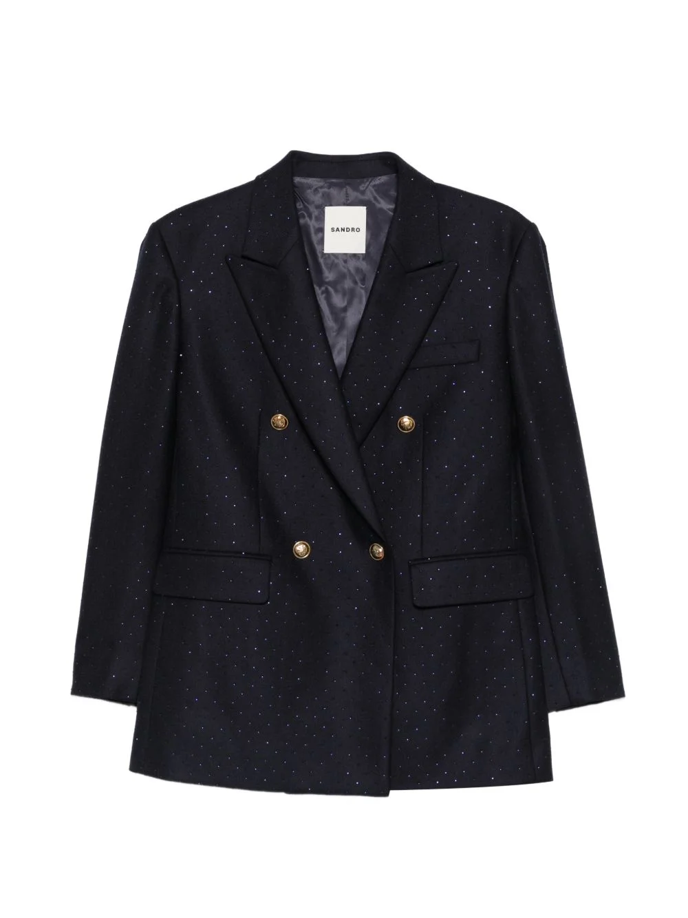rhinestone-embellished double-breasted blazer - 1