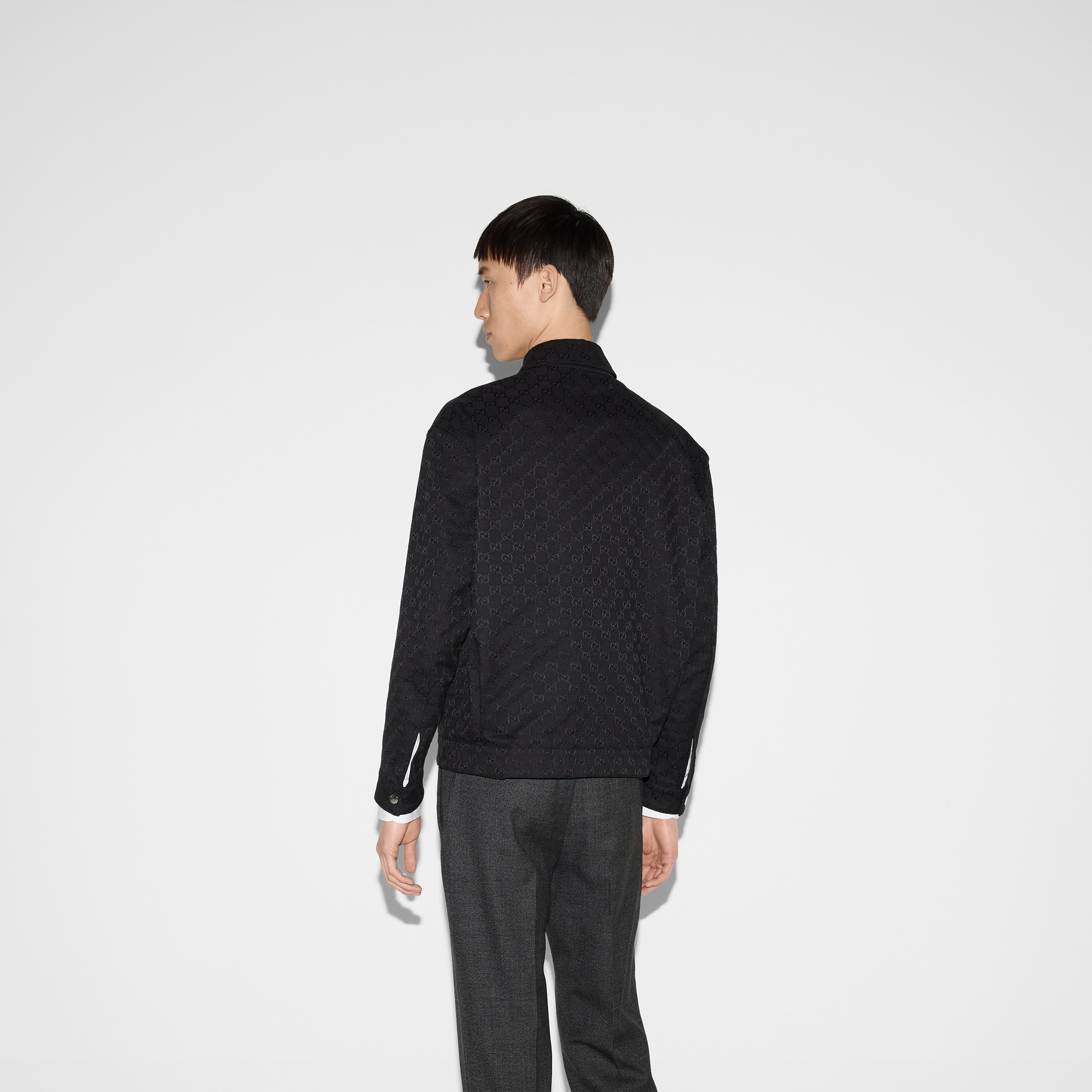 Reversible nylon and GG canvas jacket - 4