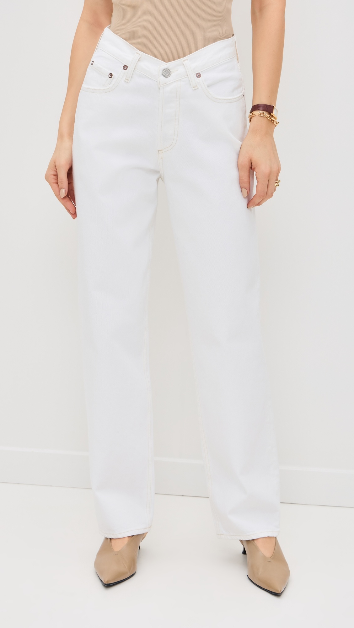 V Waist Baggy Jeans - 6
