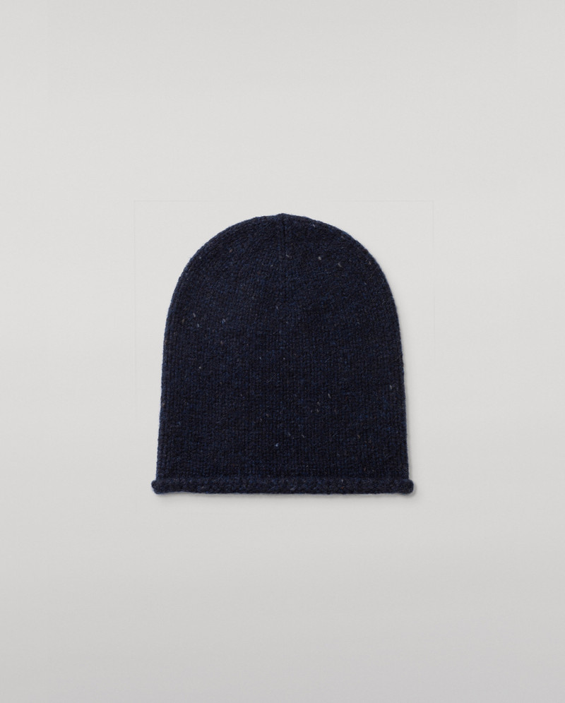 Tiree Blue Donegal Cashmere Beanie 1