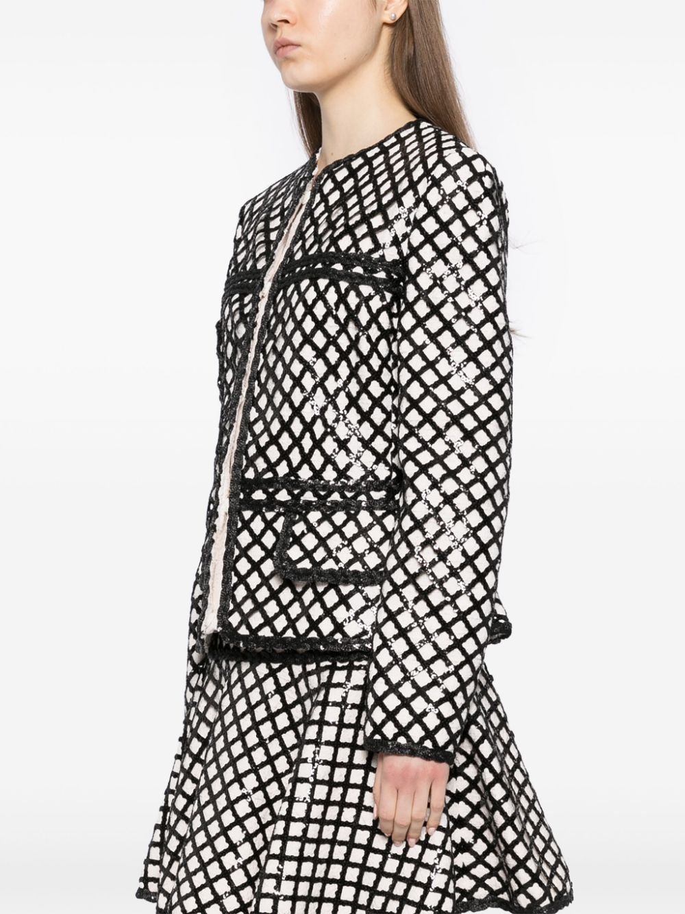 sequined bouclé jacket - 3
