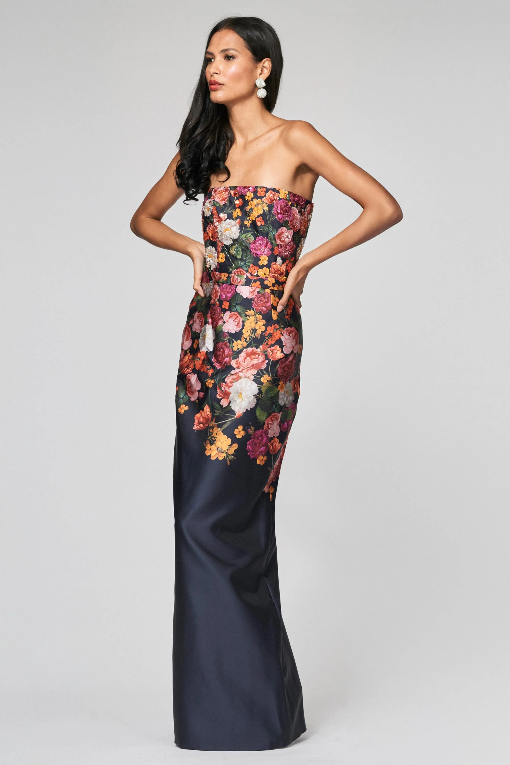 EMBELLISHED SABINE GOWN - MIDNIGHTS MAGIC BLOOMS - 1