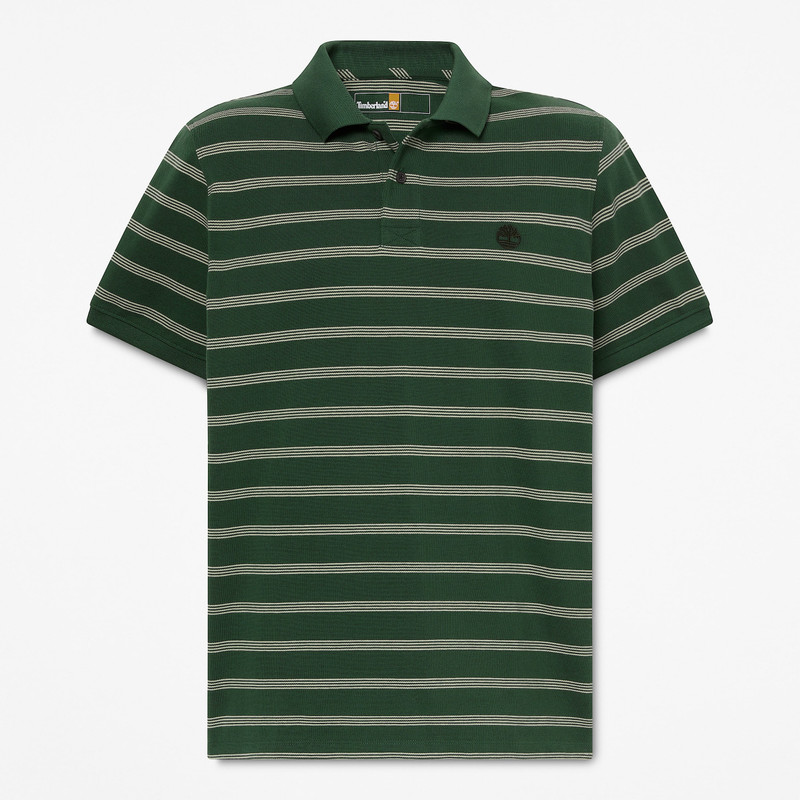 Timberland Men's Millers River Striped Short-Sleeve Polo outlook