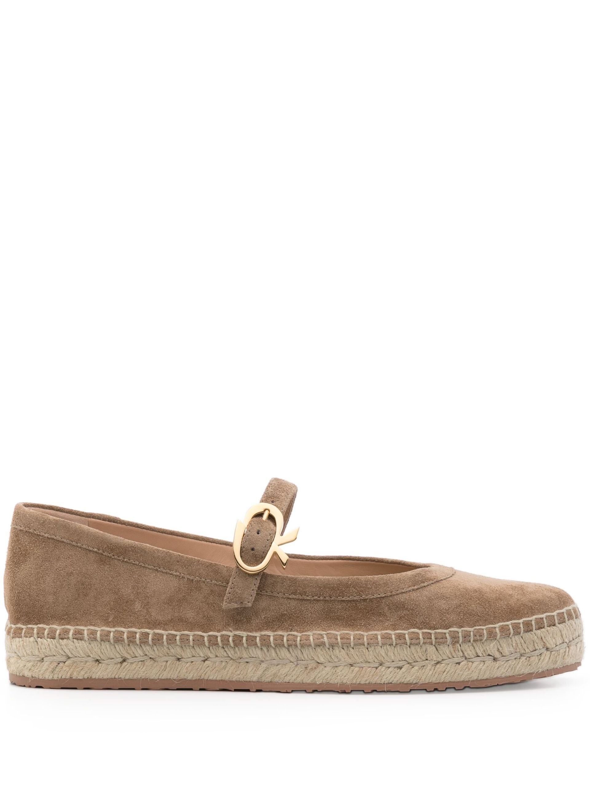 Brown Elda Suede Espadrilles - 1