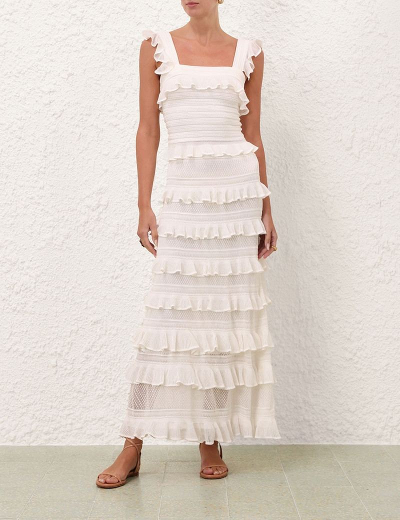 Zimmermann LUNA LACE FRILL SKIRT outlook