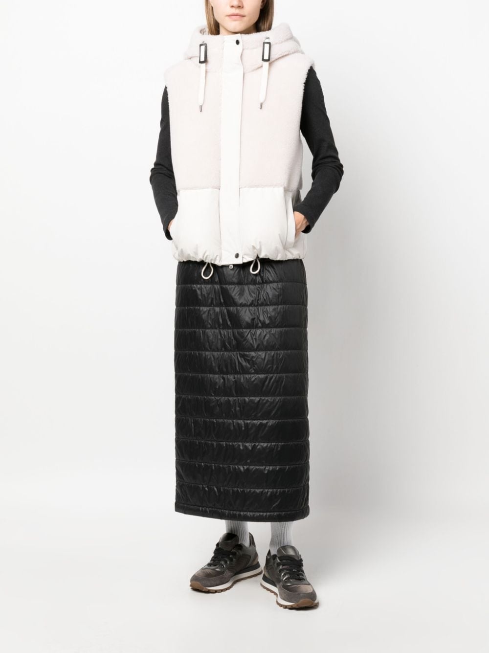 faux-fur hooded gilet - 2