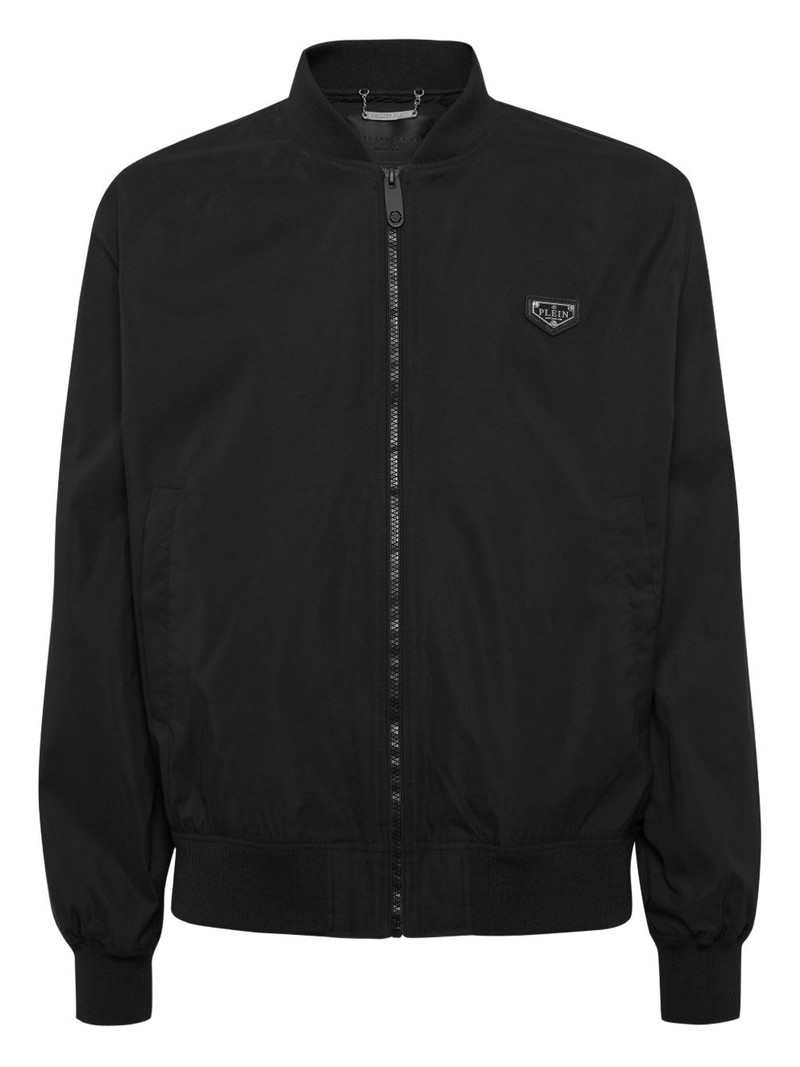 logo-appliqué bomber jacket 1