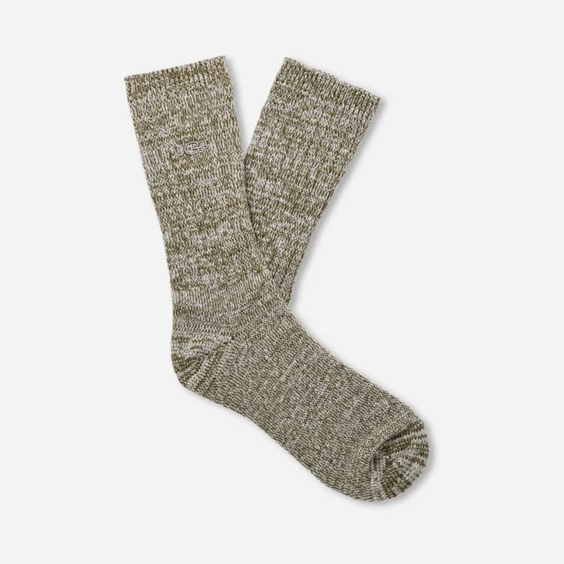 ® Men's Trey Rib Knit Crew Polyester Blend/Recycled Materials in Burnt Olive - 1