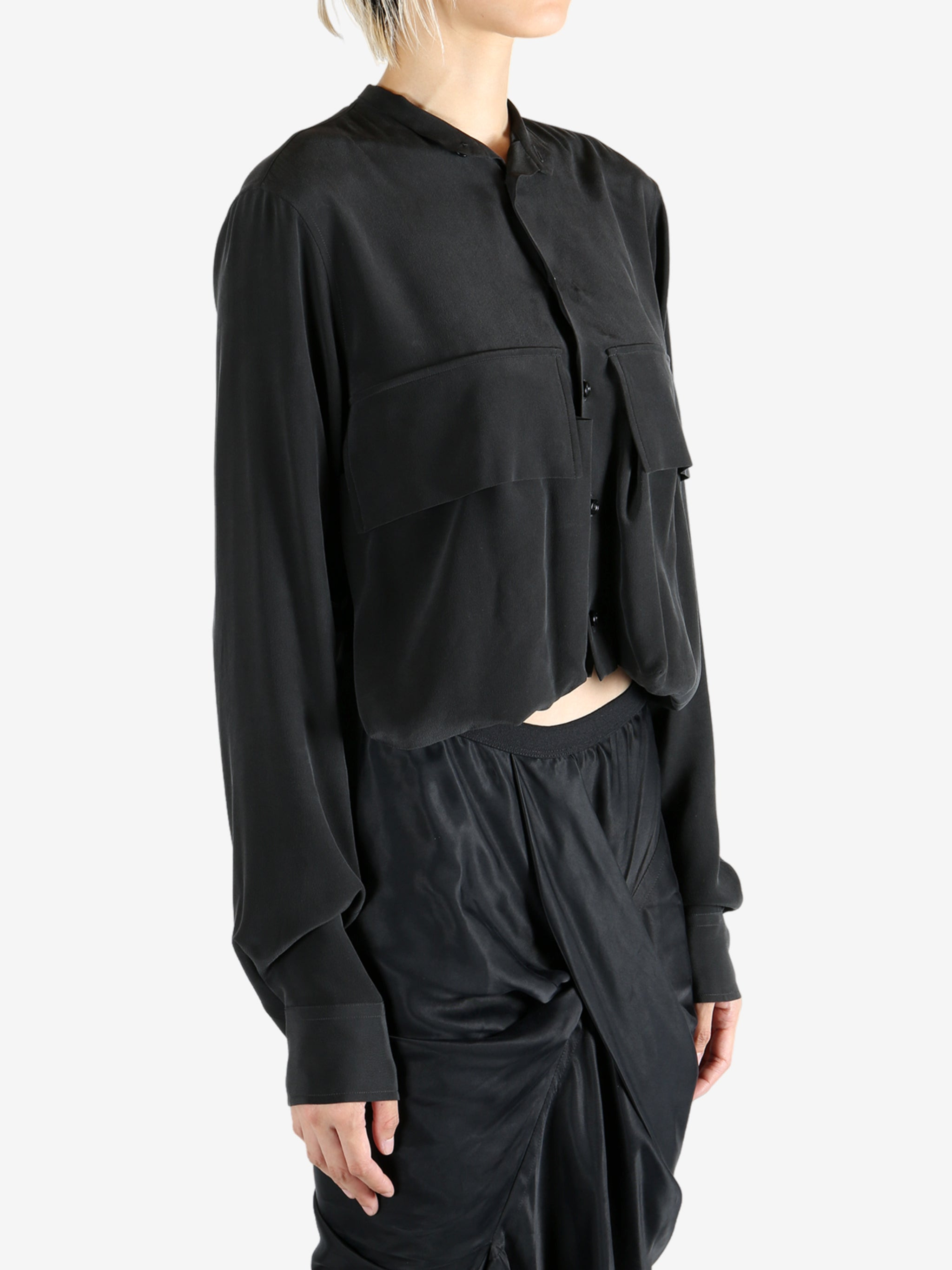 ANN DEMEULEMEESTER - Women Karita Cargo Cropped Shirt - 2