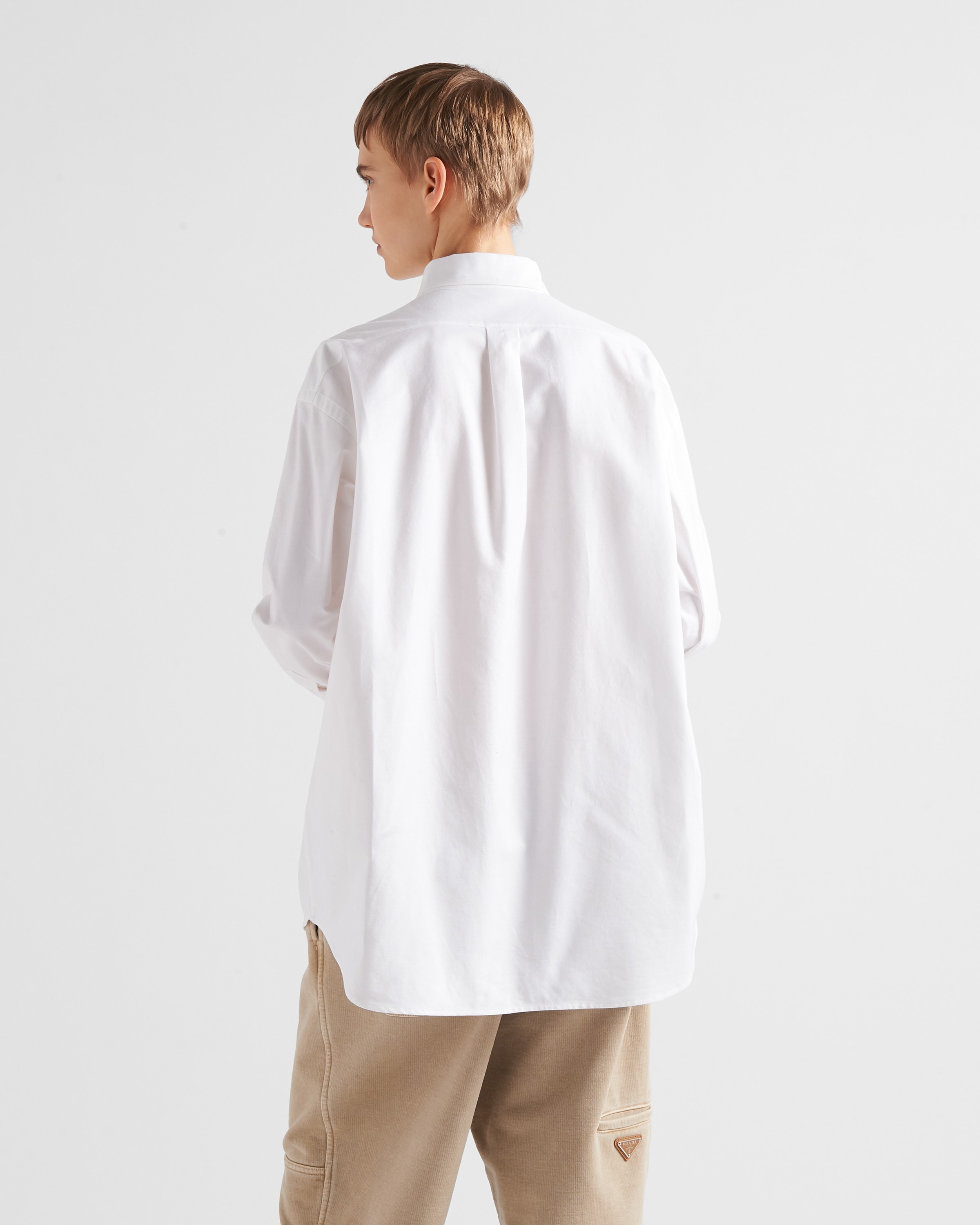 Embroidered Oxford cotton shirt - 5