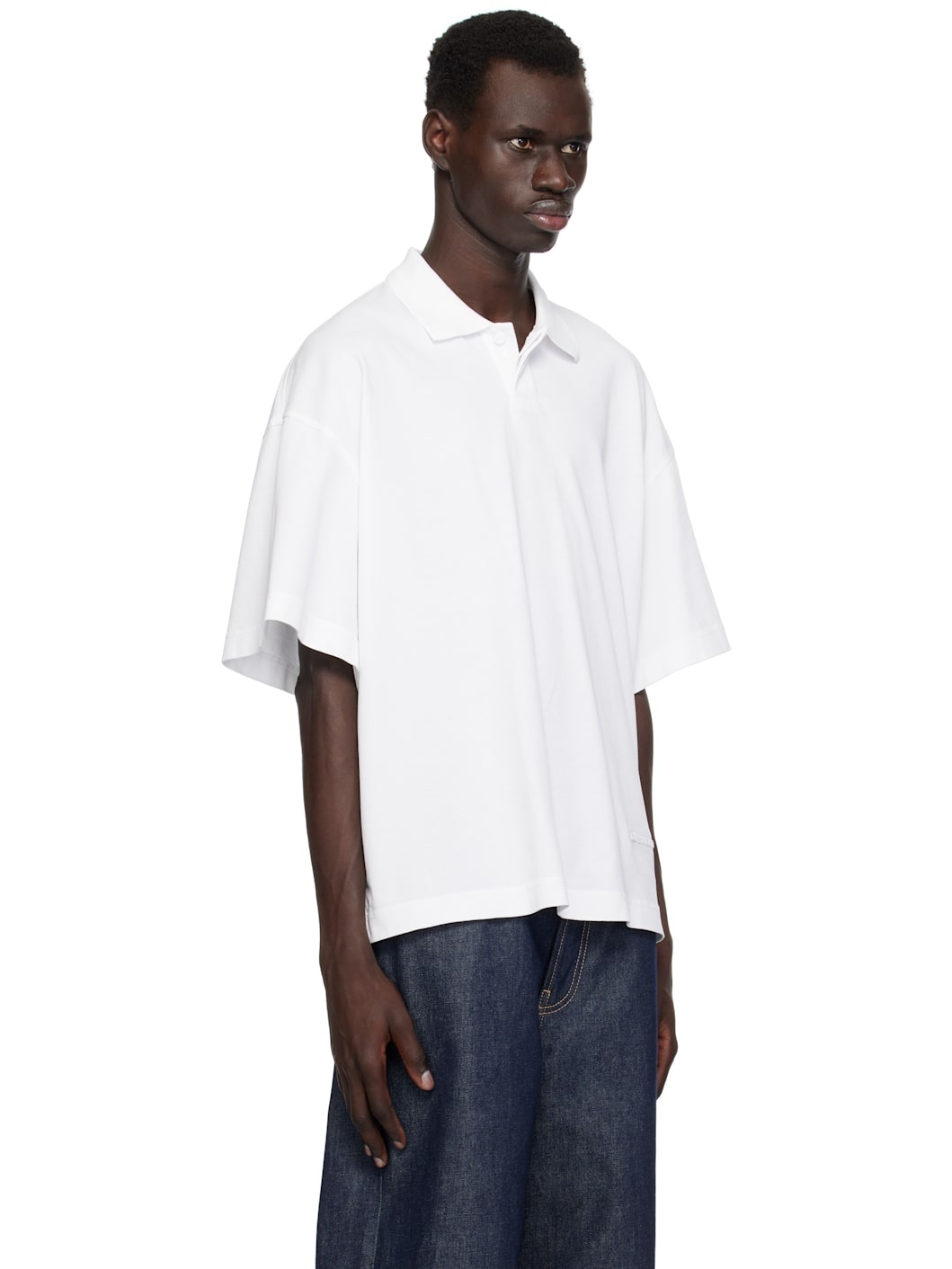 White Short-Sleeve Polo - 2