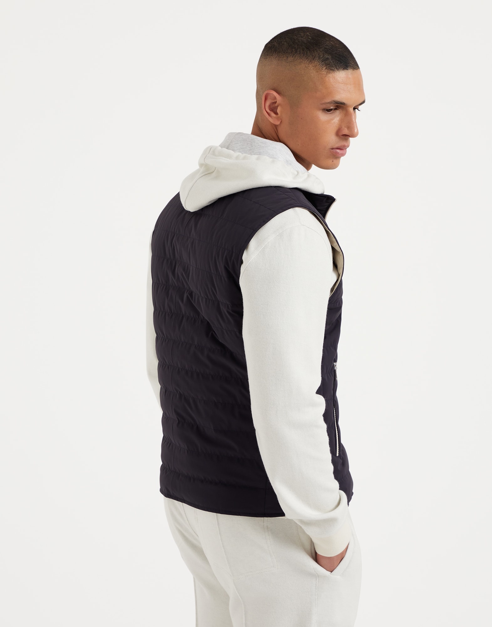 Bonded taffeta lightweight down vest - 2