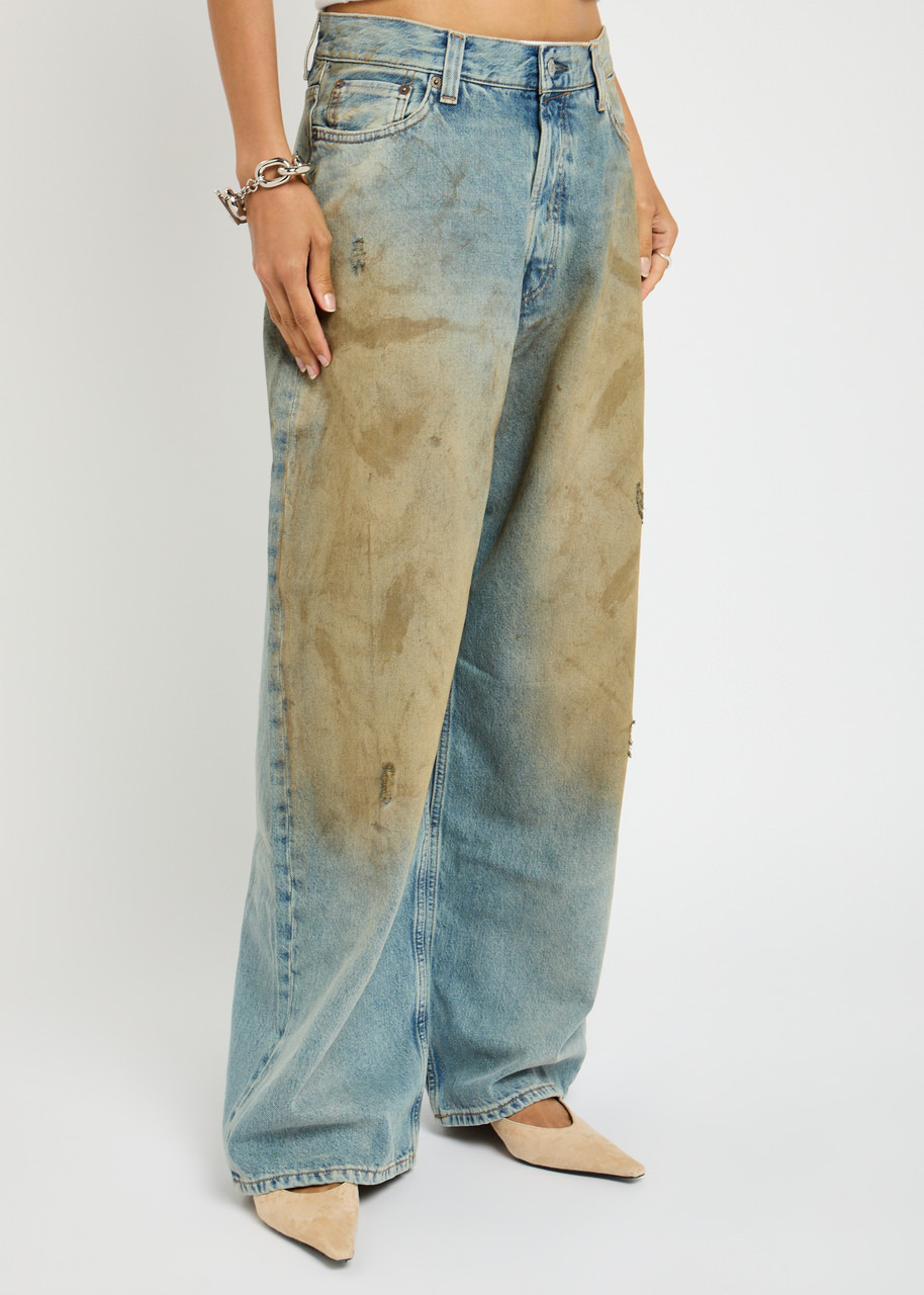 Acne Studios Penicillin Dirt-effect Wide-leg Jeans - 2