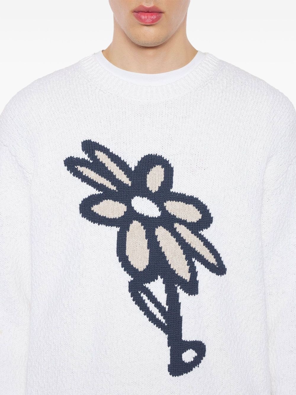 Daisy-intarsia jumper - 4