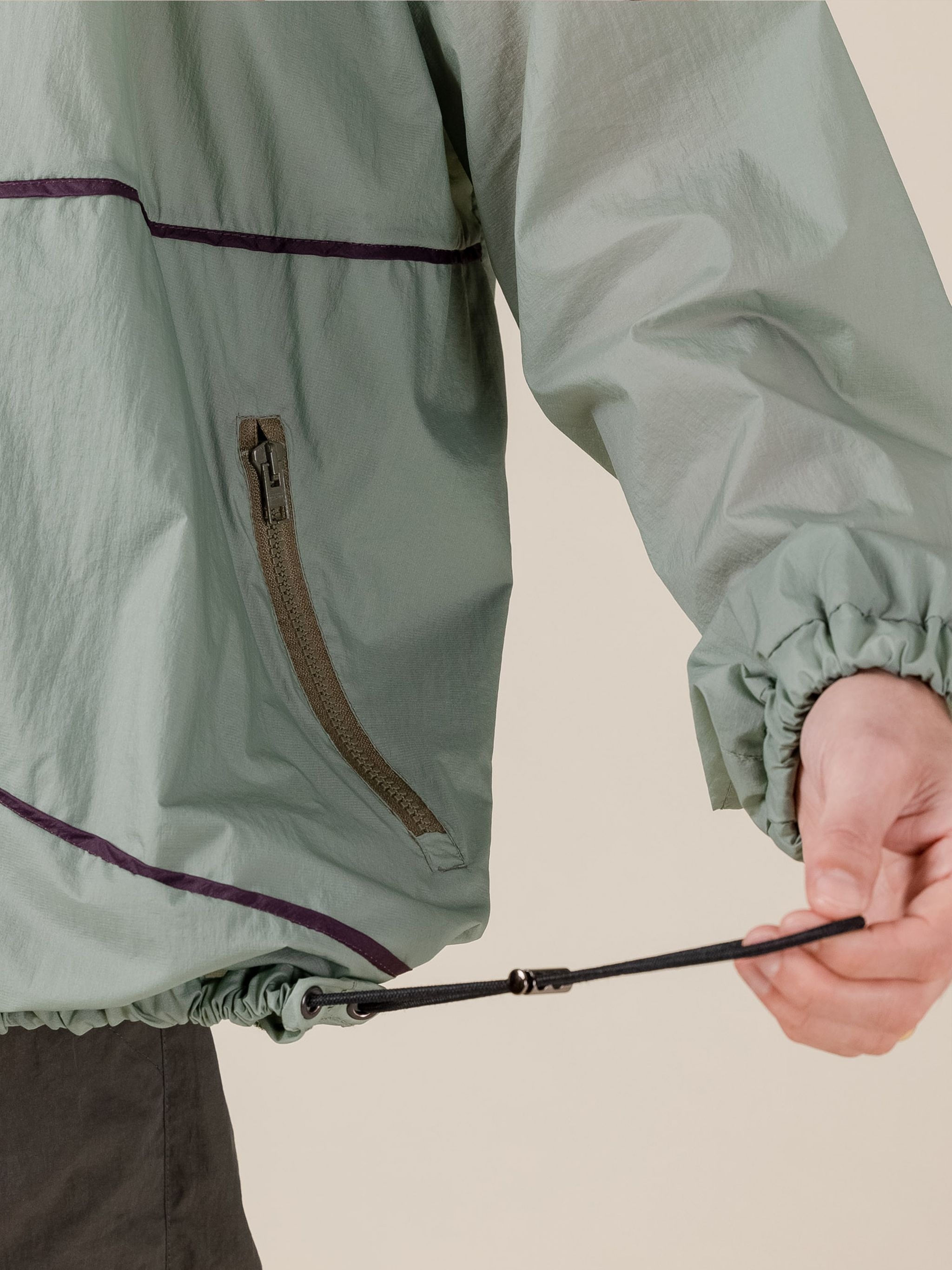 THIS THING OF OURS | FLORA TROPIC GREEN TAPED WINDBREAKER - 4