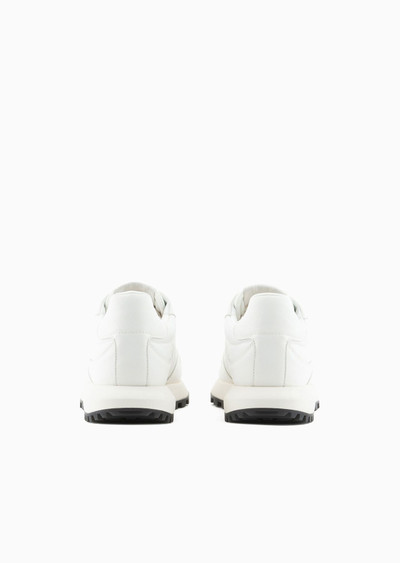 EMPORIO ARMANI ASV recycled nylon sneakers with regenerated Saffiano details outlook