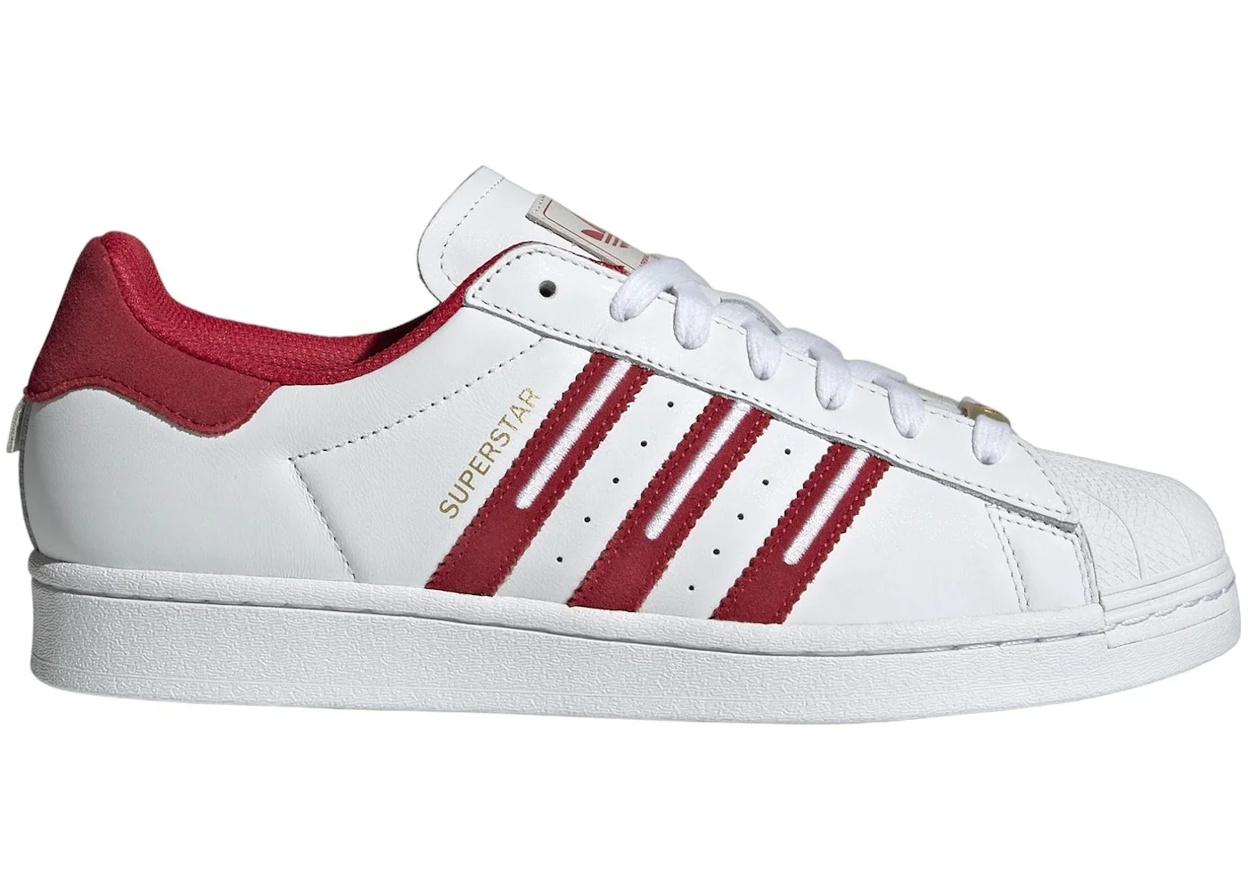 adidas Superstar Cloud White Team Victory Red Grey - 1