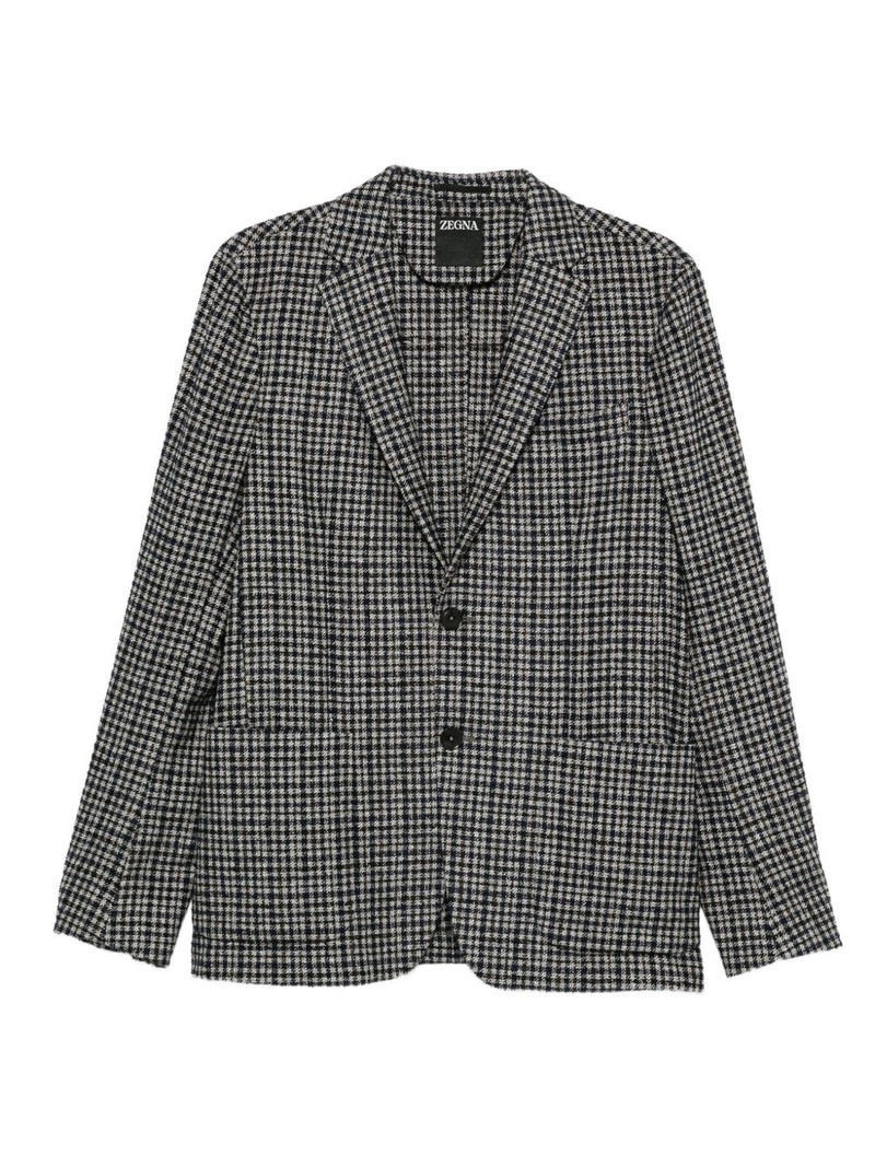 checked two-pocket blazer 1