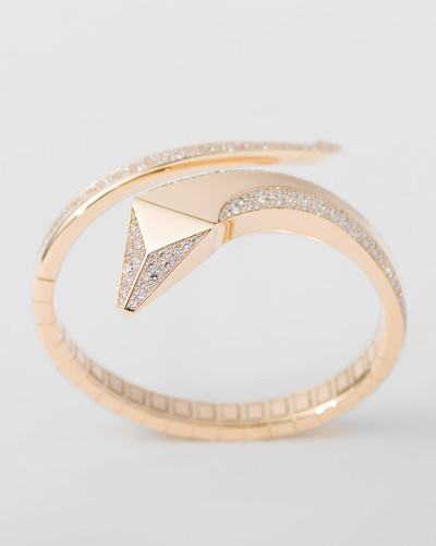 Prada Eternal Gold snake bracelet in yellow gold and diamonds outlook