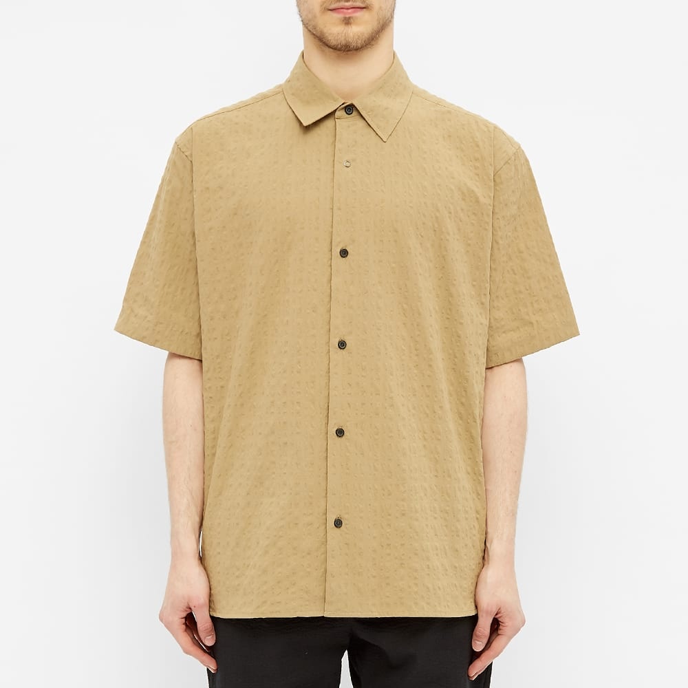 Acne Studios Short Sleeve Shepton Stripe Textured Shirt - 3